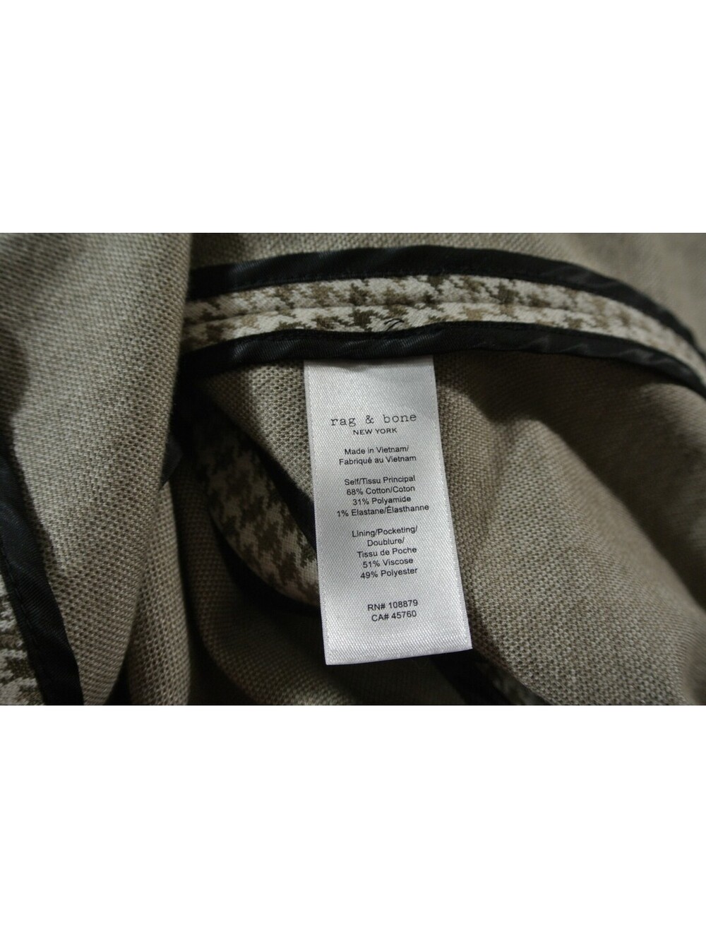 NEW,  Rag and Bone Slade Plaid Stand-Collar Blazer in Multicolor Size 6 #SJ2385 - Picture 10 of 10